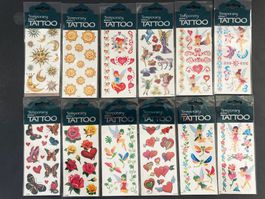 Temporary Glitter Tattoos Glitzer Tattoo Set 12x Mix