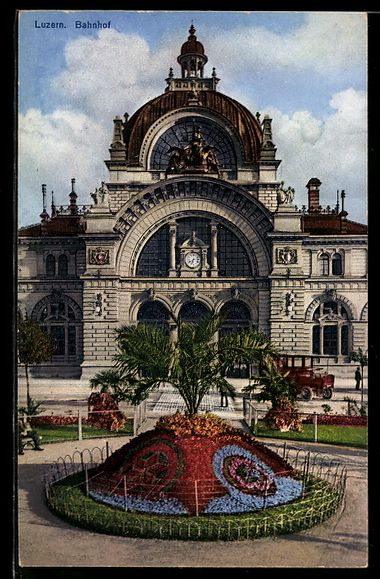 Cartoline postali: AK Luzern, Bahnhof – Usato da Berlin venduto da bartko-reher