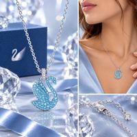 SWAROVSKI KETTE HALSKETTE ICONIC SILBER SCHWAN
