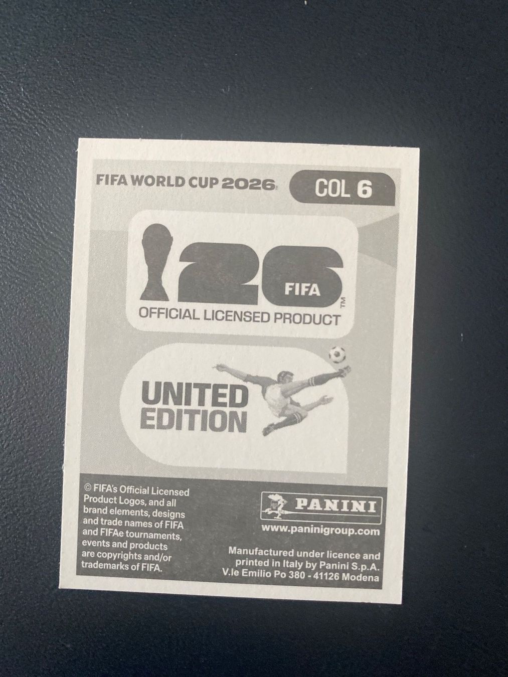Panini Carte collezionabili: Panini FIFA World Cup Sticker COL 6 – Nuovo (secondo la descrizione) da Glattbrugg venduto da riseca 1