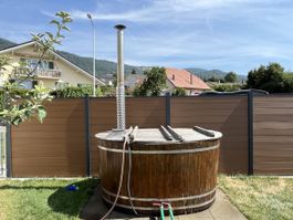 Hotpot mit Holzofen gebraucht mit neuer Filteranlage