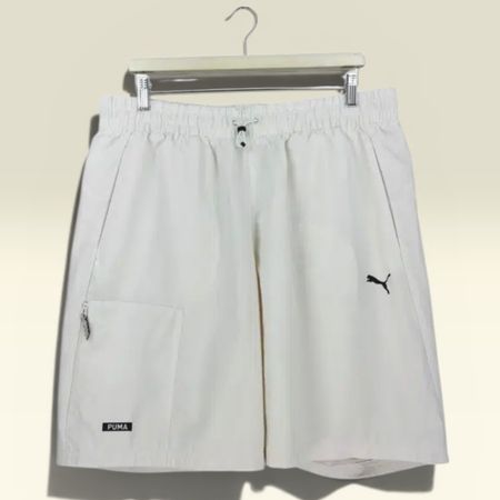 Short Puma Homme blanc avec poche zippée - Taille XL