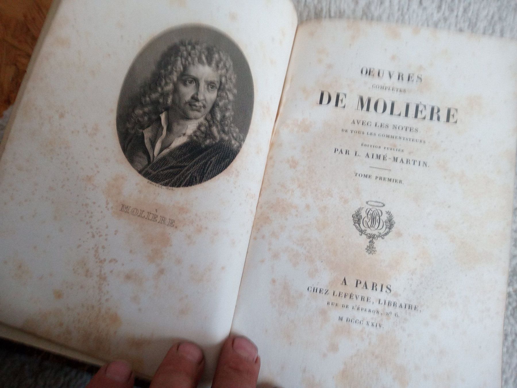 Libri: Oeuvres Complètes De Molière Avec Les Notes 1824-26 – Usato da Prez-vers-Siviriez venduto da Monija70 3