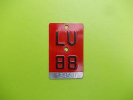 Velonummer / Fahrradnummer LU 88