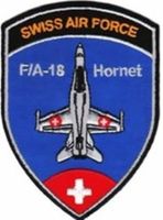 Swiss Air Force F/A-18 Hornet Patch Stoff ohne Klett.
