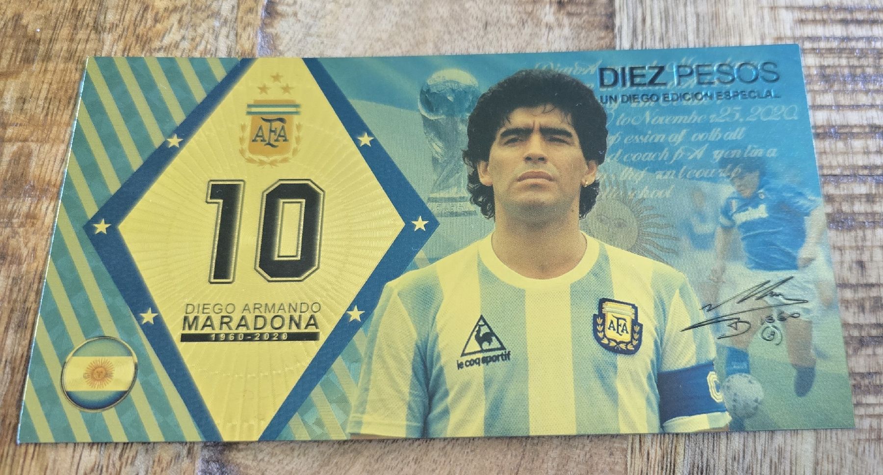 Banconote: Diego Maradona - Gedenkbanknote – Usato da Rotkreuz venduto da Titotesla