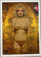 Death: Sexy, golden Klimt Monroe, limitiert, signiert 16/100