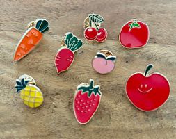 8x Pin Obst & Gemüse