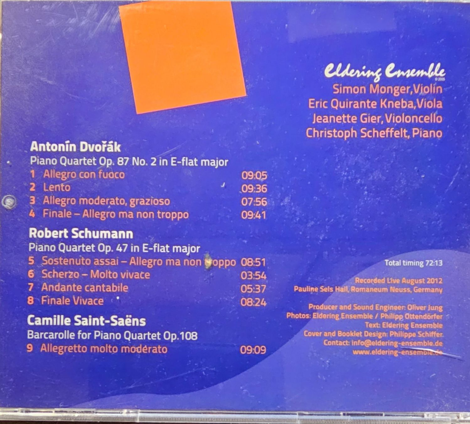 CD: Eldening Ensemble - Dvorak, Schumann, Saint-Saëns – Usato da Wahlen b. Laufen venduto da Cg10 1