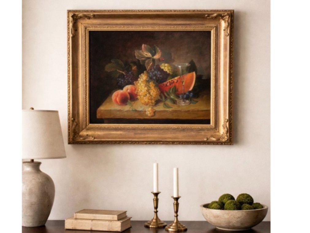 Tableaux: Klassisches Ölgemälde Stillleben mit Prunkrahmen – D'occasion à Boll par NRie