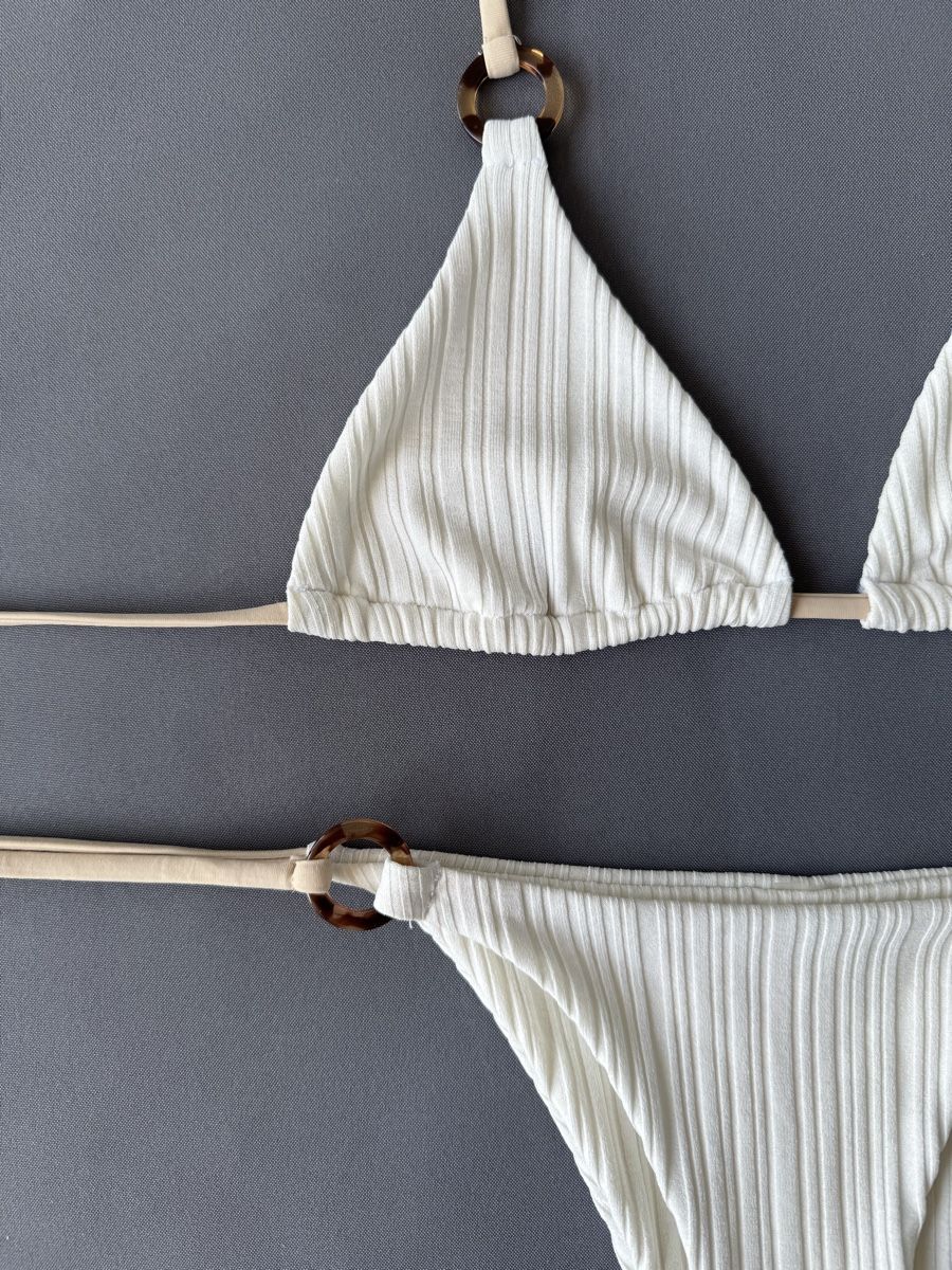 Maillots de bain & Bikinis: White Ribbed Bikini – Neuf (Voir description) à Seengen par amandasartori 5