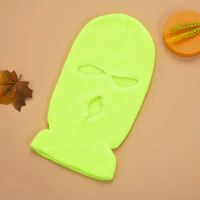 Strick Balaclava Skimaske Neon Gelb 3 Löcher – NEU!!!
