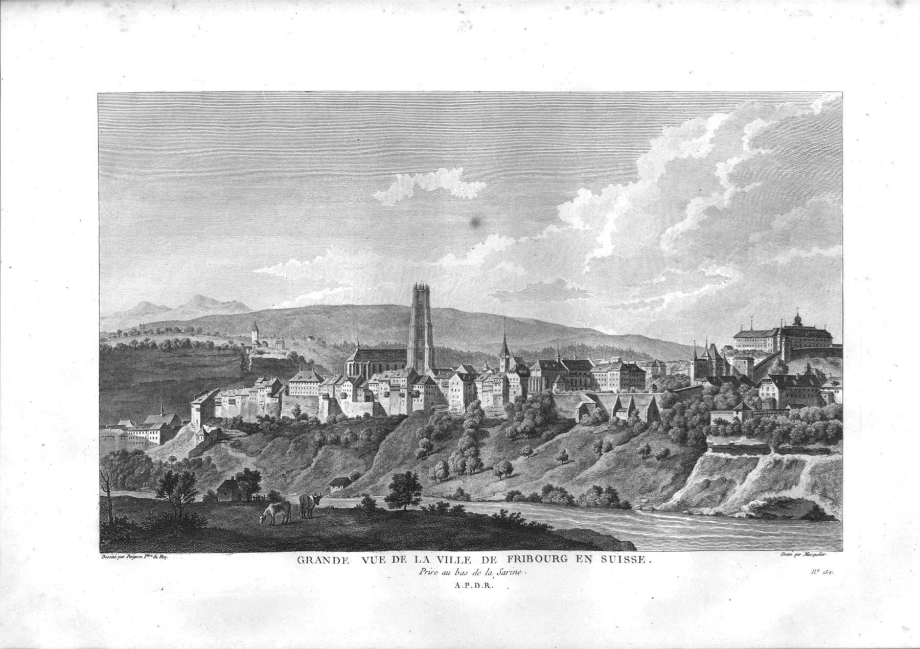 Incisioni: Fribourg Originalkupferstich 1780 – Usato da Rafz venduto da Helvet32