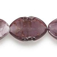 Lampwork Glasperle purple opak  30x19mm