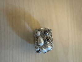 Silber Ring aus feinen Silberdrähten