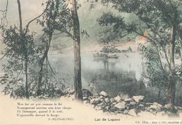 Lugano - Lac de Lugano + c1900 coloriert