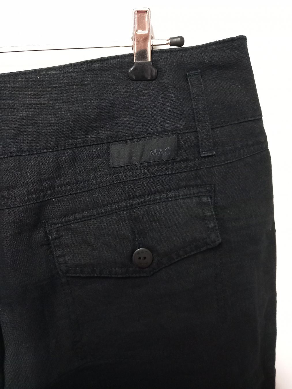 Pantalons: MAC Leinenhose Gr.42 schwarz, elegant – D'occasion à Gwatt (Thun) par umwelt-brocki 2