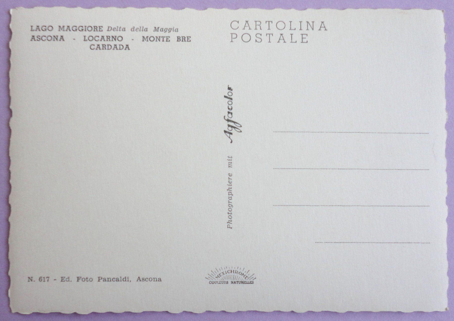 Cartoline postali: Lago Maggiore, Delta della Maggia – Usato da Fétigny venduto da Billy2miny 1