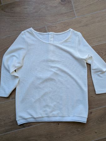 Street One Pullover gerippt weiss