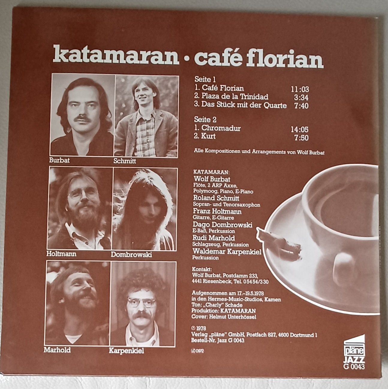 Dischi in vinile: Katamaran - Café Florian 1978 DE , Jazz/ Fusion – Nuovo (secondo la descrizione) da Hägendorf venduto da Plattenhardt 1
