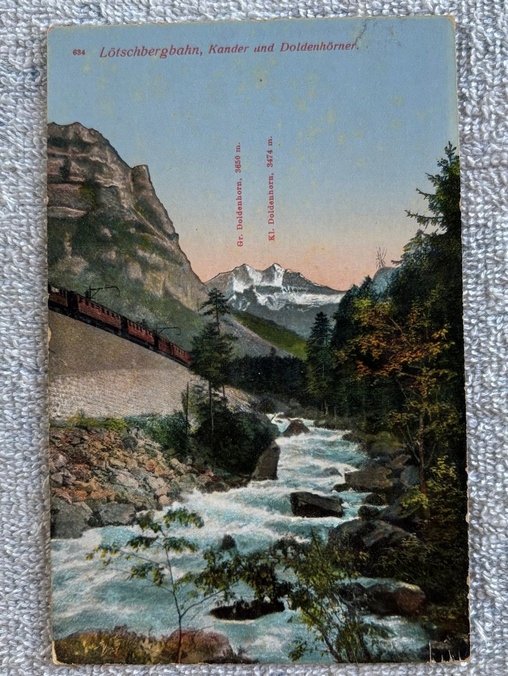 Cartoline postali: LÖTSCHBERGBAHN KANDER UND DOLDENHÖRNER – Usato da Ostermundigen venduto da Kari1937