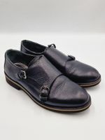 Navyboot Damen Lederschuhe Schwarz Gr. 37 – Doppelschnalle