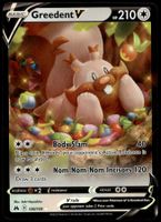 Pokémon Greedent V 120/159 Holo Ultra Rare EN Crown Zenith