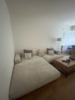 Ecksofa hellgrau Stoff Lounge Sofa guter Zustand 280x200cm