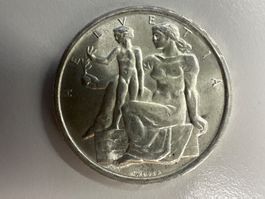 5 Fr. Silber Schweiz Verfassung 1948