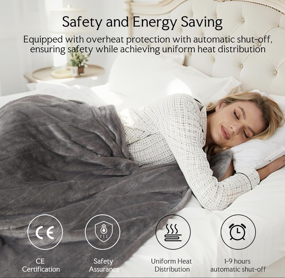 Coperte: Elektrische Heizdecke 130×160 cm mit Timer & LED-Controller – Nuovo e nell'imballaggio originale da Suhr venduto da SchnapperCH 3