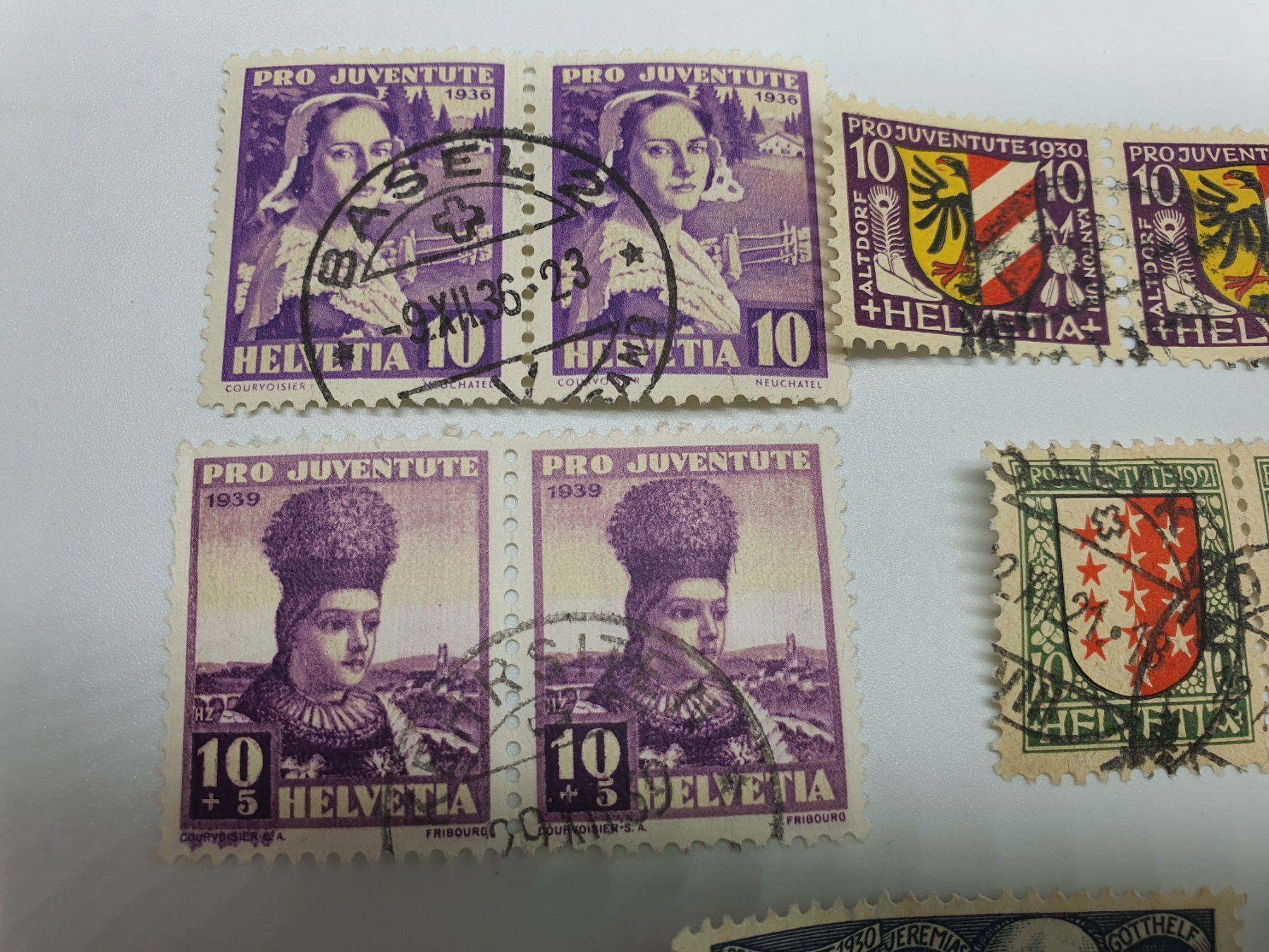 Tutti i francobolli: 2er 4er pro juventute 1921 - 1939 – Usato da Baden venduto da swiss-alps 1