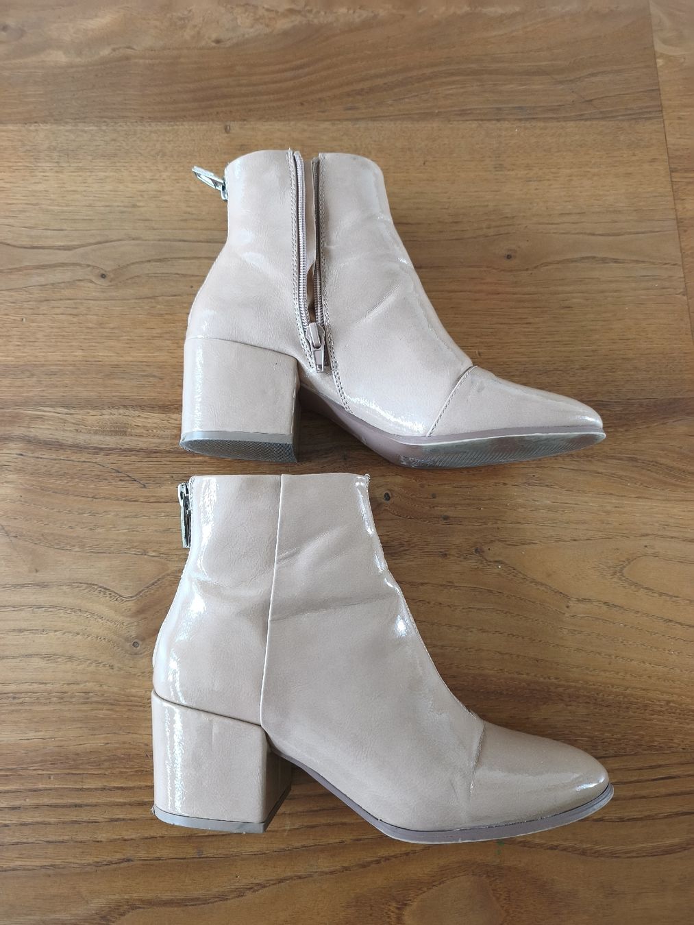 Only Damenschuhe: Stiefeletten, Lackoptik, beige, GR 37  – Neu (gemäss Beschreibung) aus Schaan von Sarahvo13 3