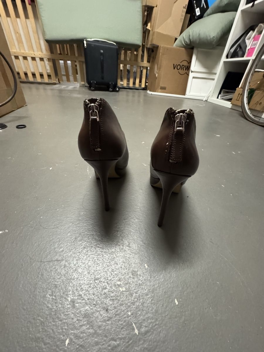 Scarpe da donna: Nine West platform stiletto heels, Brown Leather – Usato da Zürich venduto da alieacelina 4
