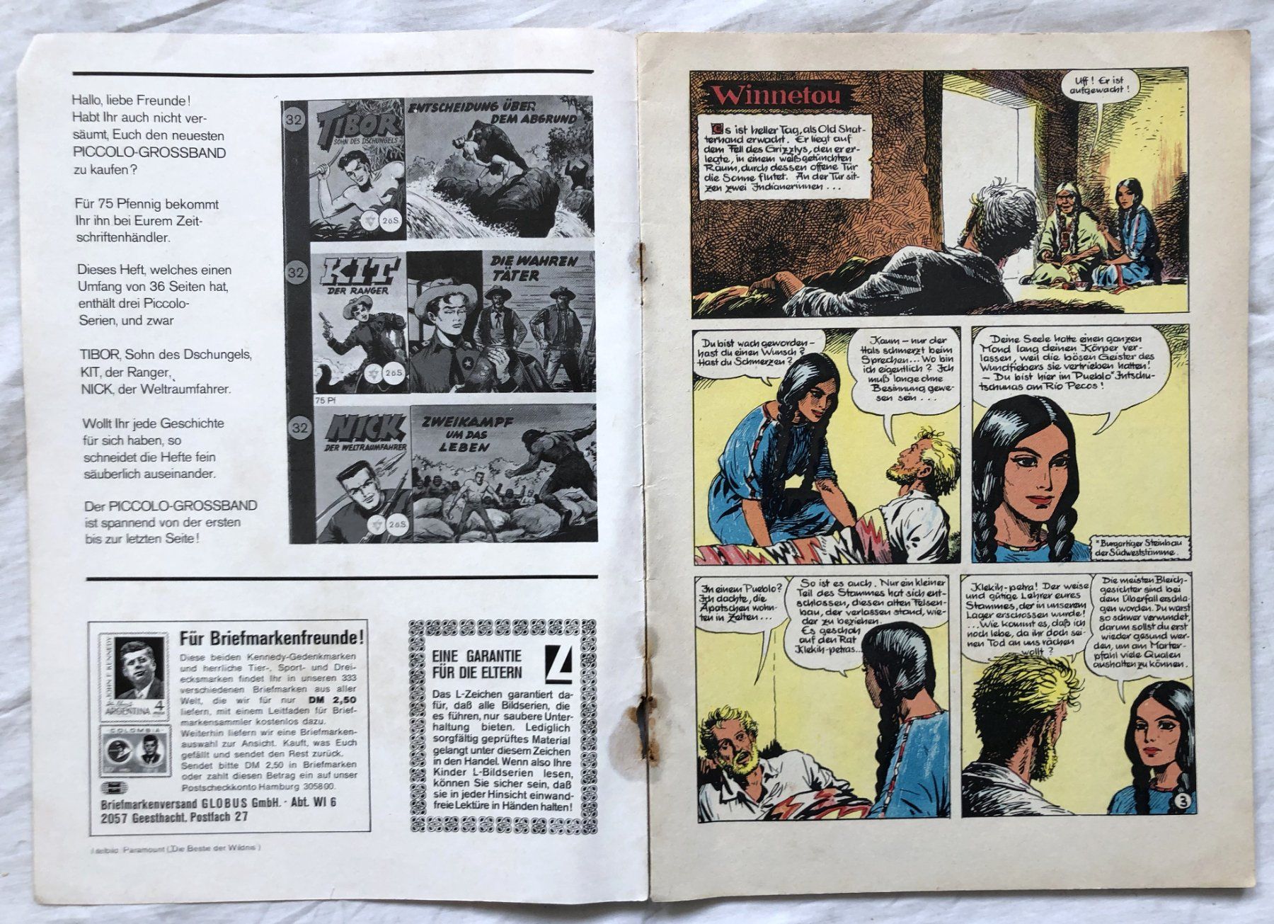 Fumetti: Winnetou - Heft Nr.6 - Lehning Verlag – Usato da Schaffhausen venduto da durruti 1