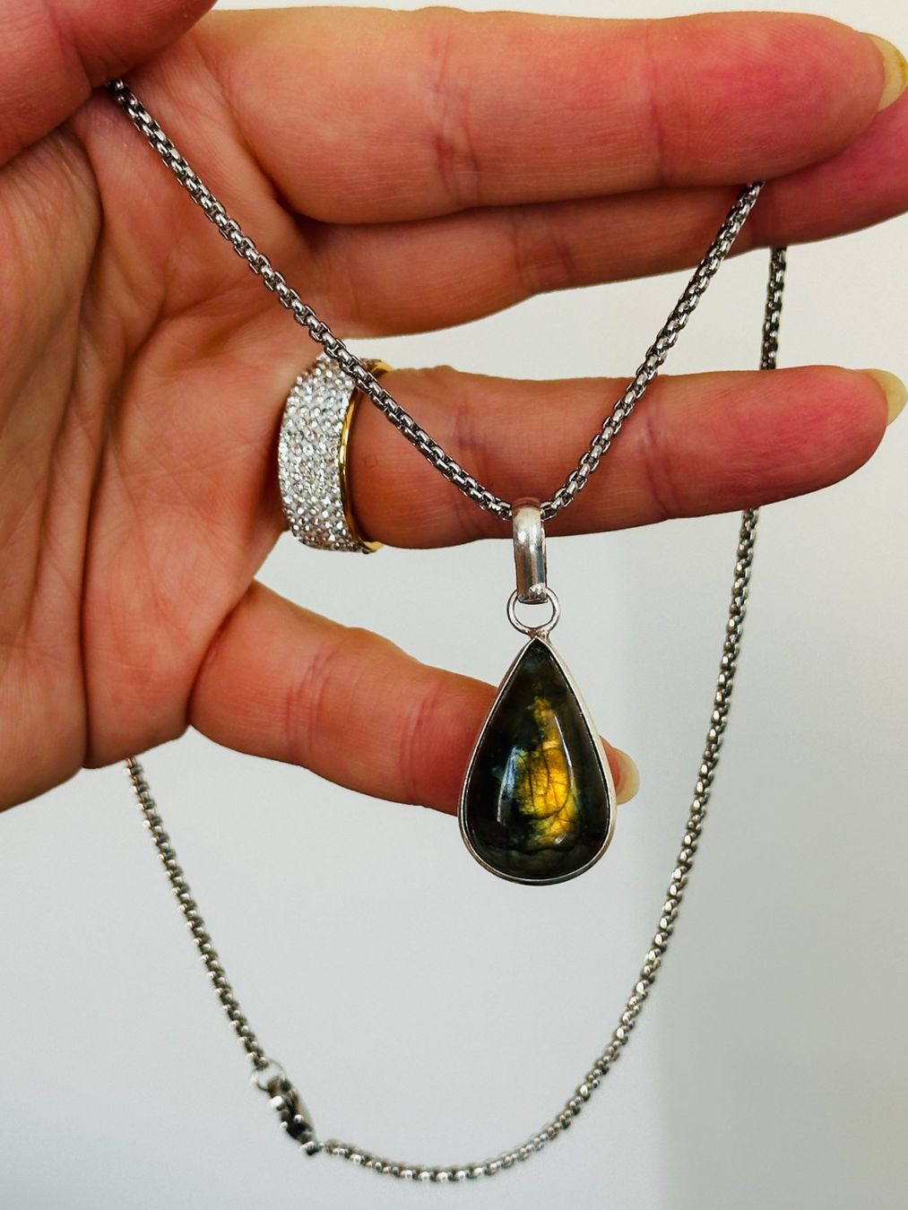 Catenine: Labradorite necklace – Nuovo e nell'imballaggio originale da Genève venduto da AGBERG 9
