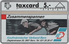 5 CHF Kaufmännischer Verband Bern - seltene Kunden Taxcard