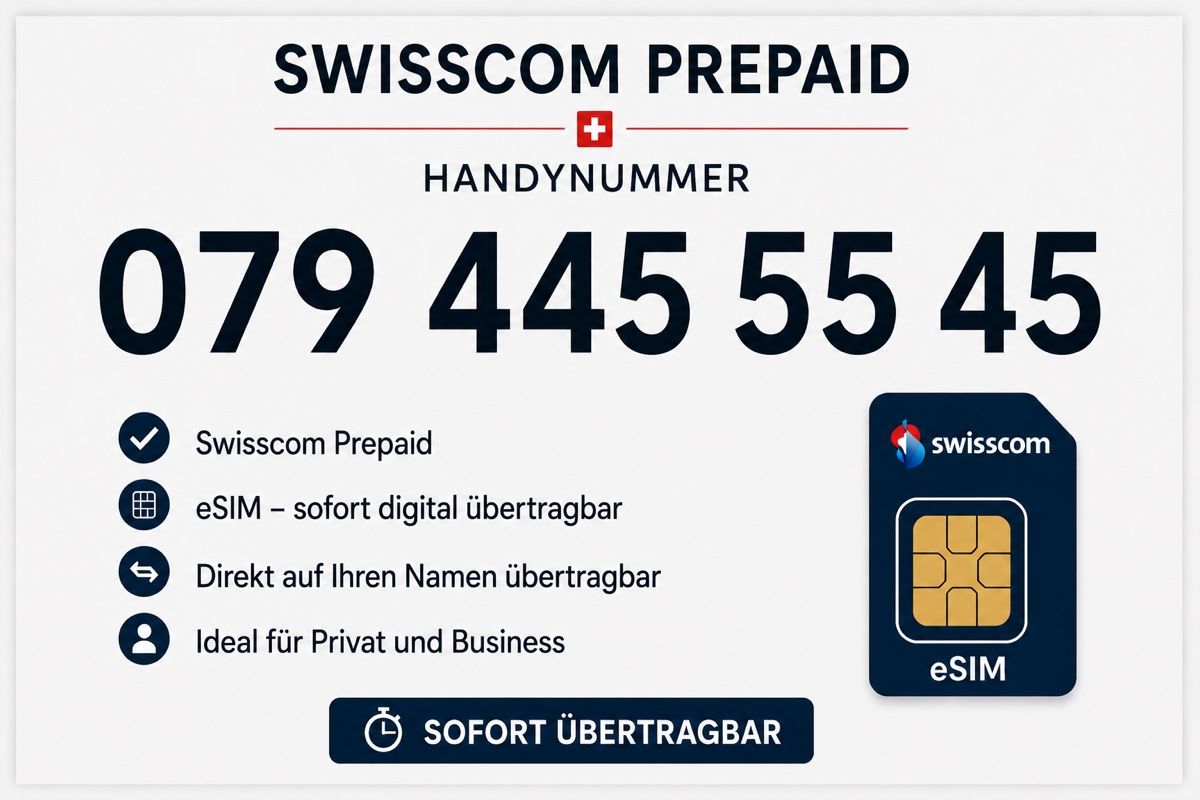 Swisscom Telefoni cellulari / Smartphones: Handynummer Prepaid 079 – Nuovo e nell'imballaggio originale da Triengen venduto da Ike67