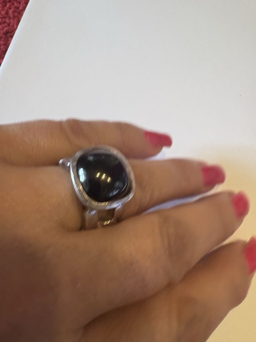 Onyx Anelli: Silber 925 Onyx Ring  – Usato da Murten venduto da Tzaugg