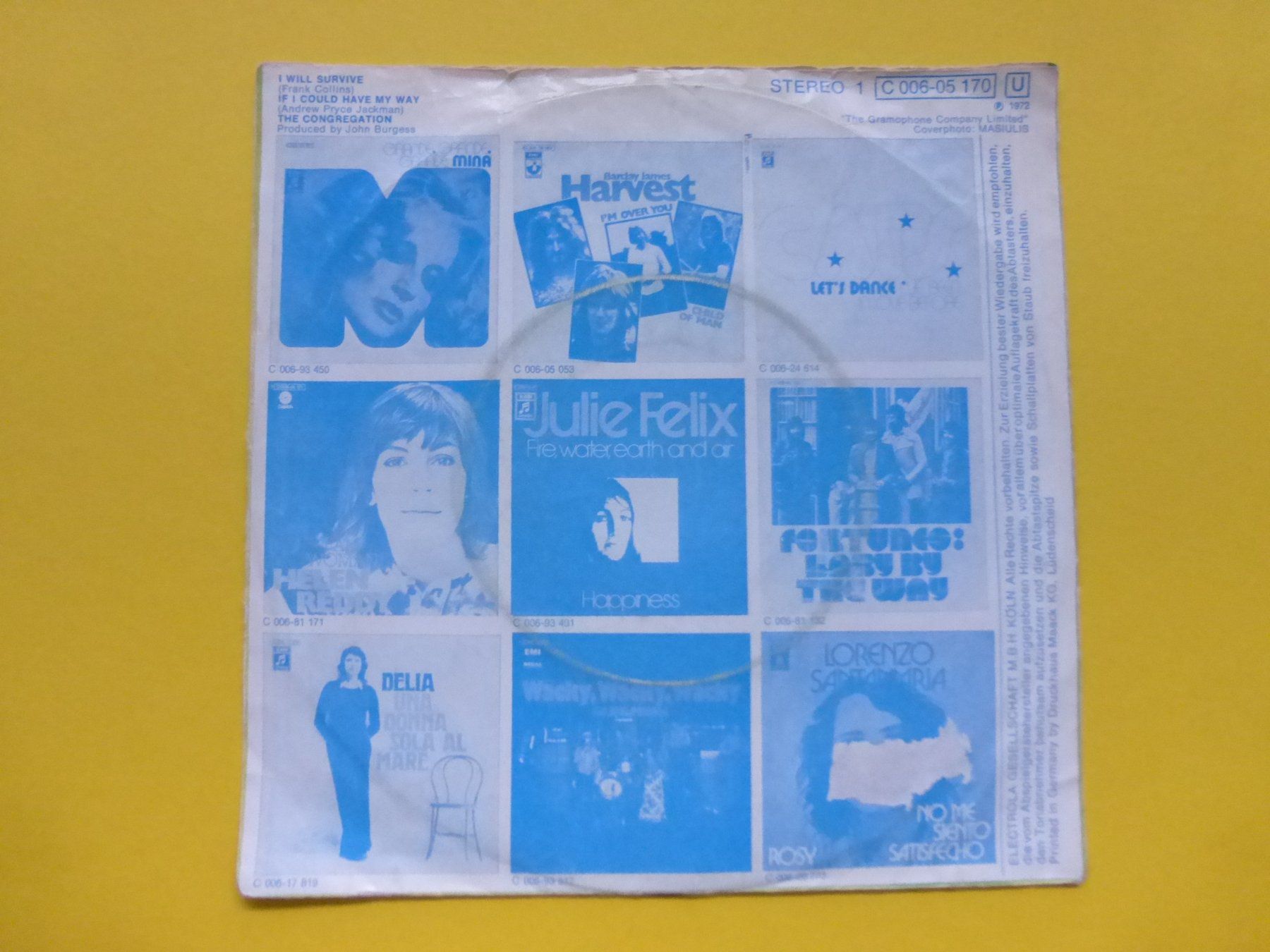 Dischi in vinile: The Congregation – I Will Survive – Usato da Zürich venduto da Swiss57 1