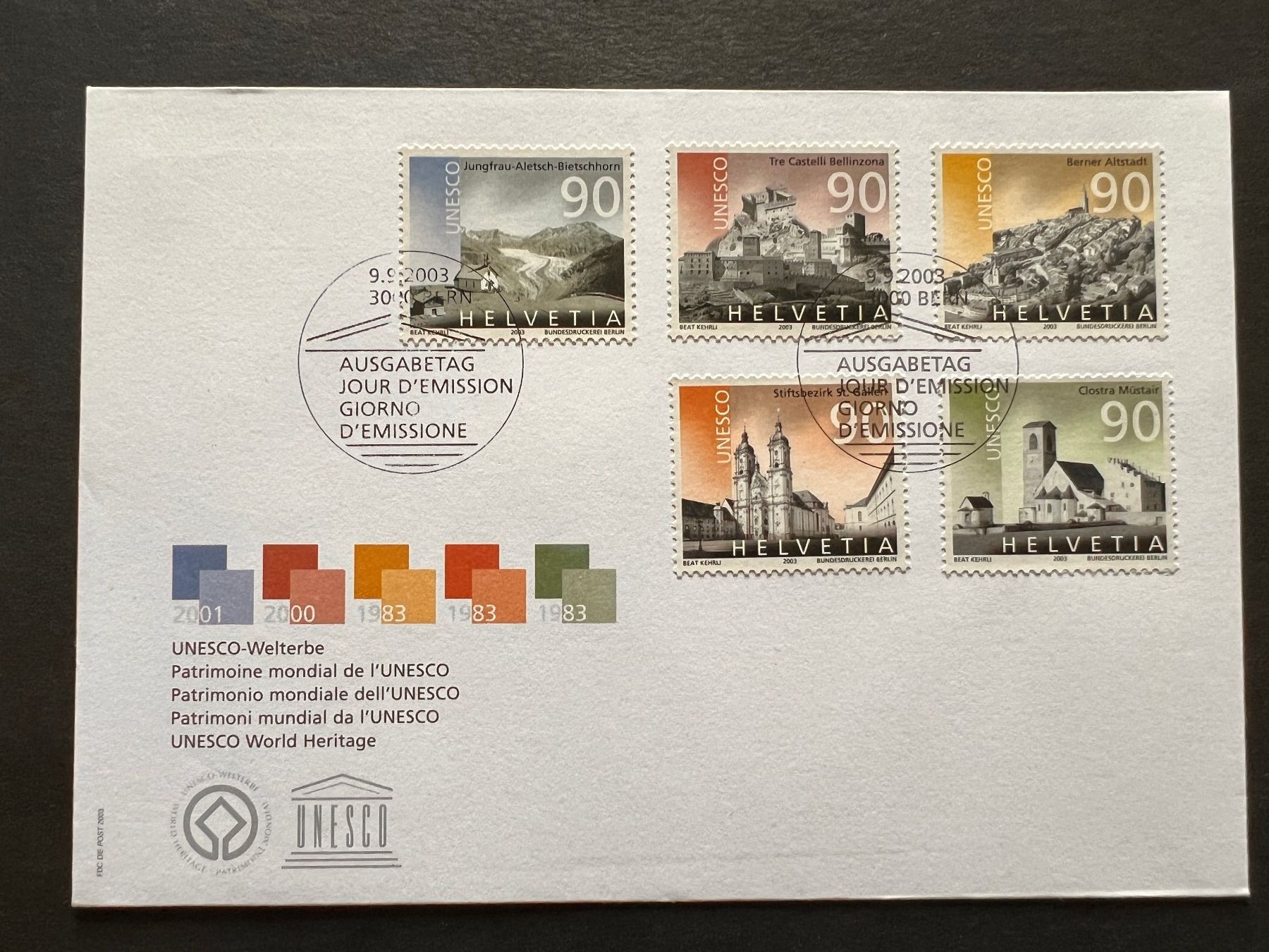 Tutti i francobolli: Sonderbrief  2003 FDC (R479) – Usato da Hinwil venduto da Sidi4