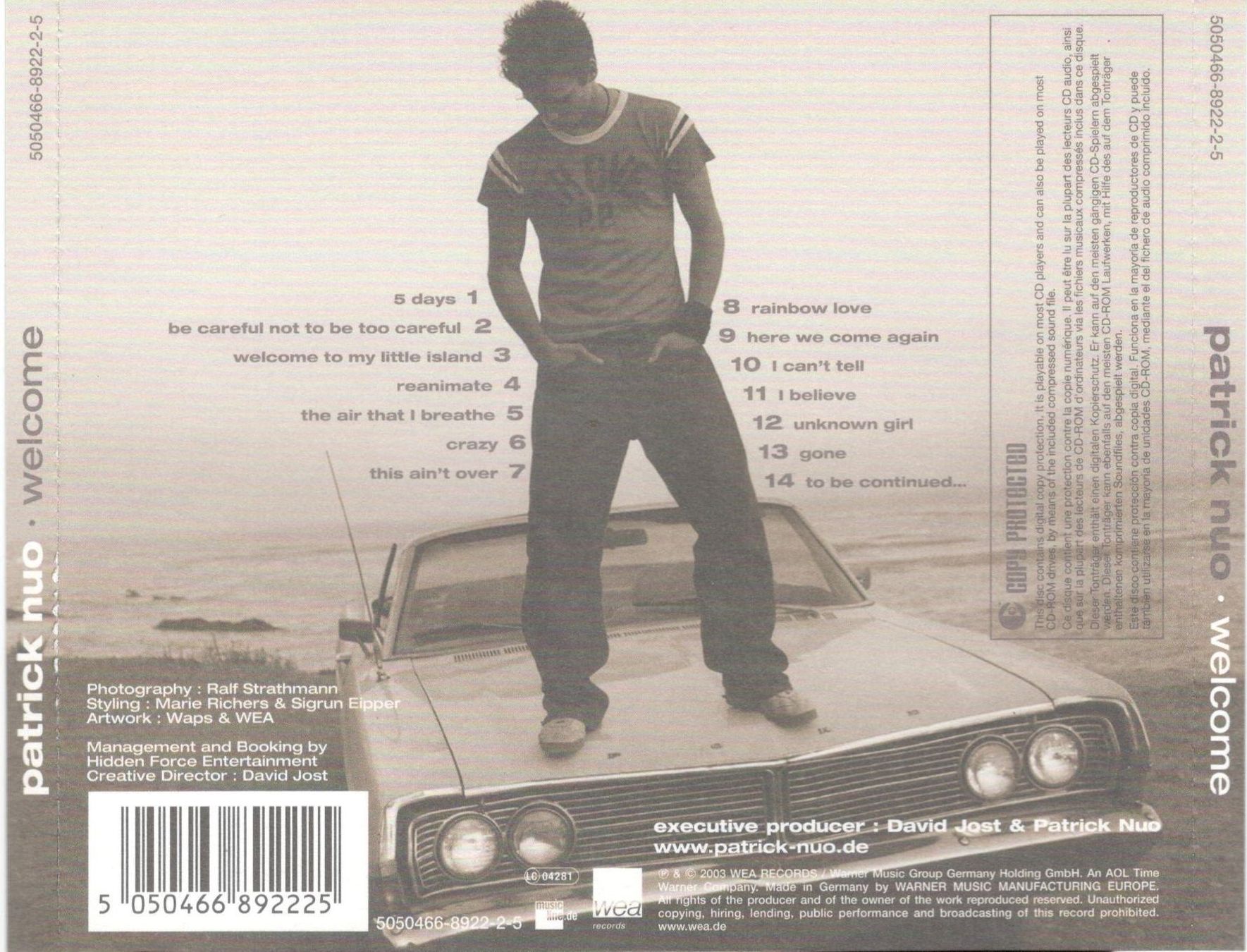 CD: Patrick Nuo CD Welcome – Usato da St. Margarethen TG venduto da ursk10 1