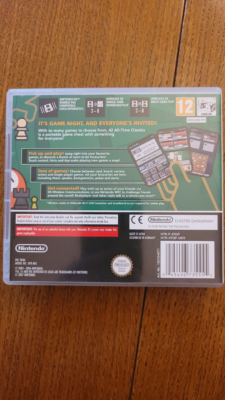 Nintendo Giochi: Jeu Nintendo DS 42 All-Time Classics – Usato da Morges venduto da ric_sh6k 1