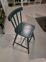 Stuhl Kinderstuhl Holz dunkelgrün lackiert gebraucht IKEA