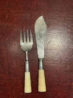 Antik Silber 925 Fischbesteck  Sheffield  393 Gramm  