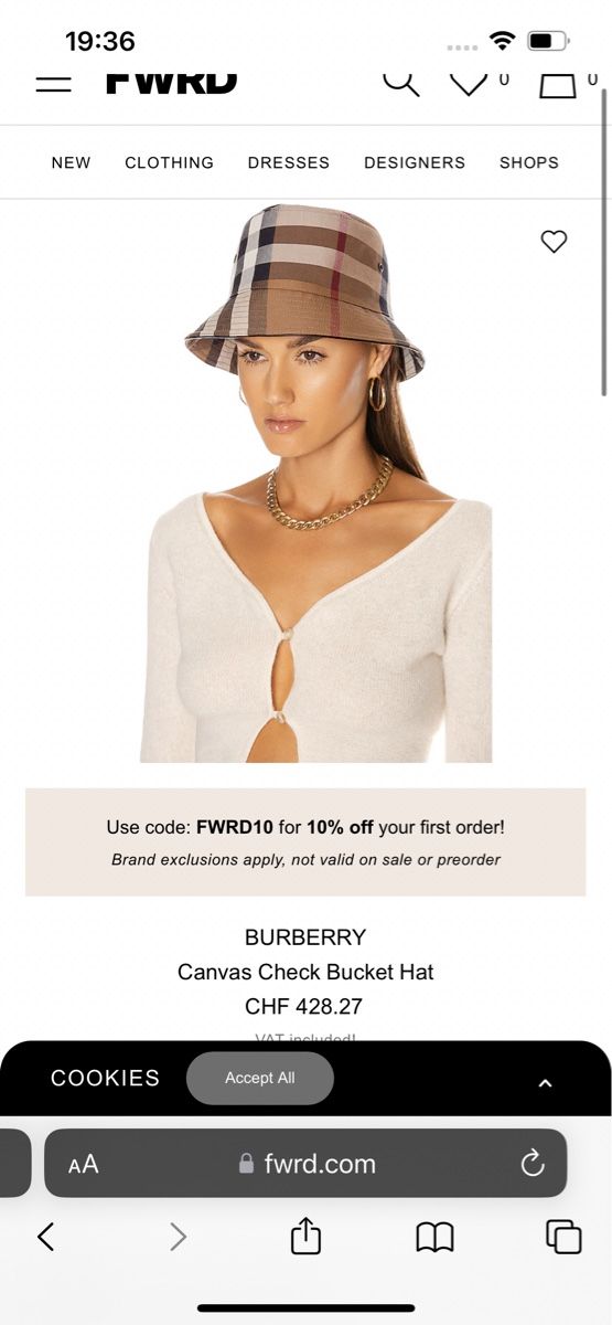 Burberry Hüte, Mützen & Caps: Burberry Bucket Hat Checked Canvas New – Neu (gemäss Beschreibung) aus Corsier GE von Karol_save_planet 7