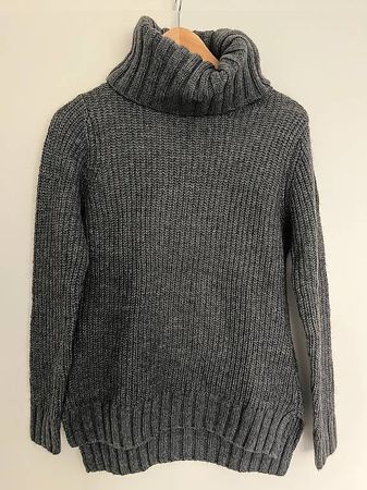 Rollkragenpullover Hallhuber, Gr. S, grau - wie neu