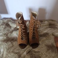 Escarpins femme lacets bride cheville marron T39 bon état