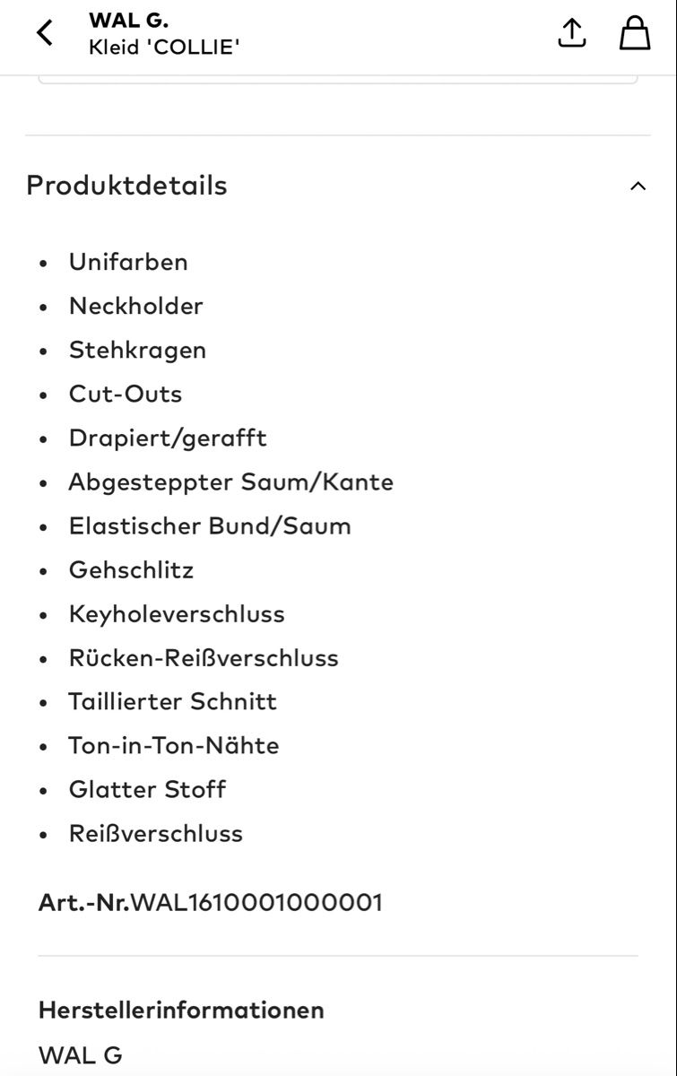 Wal G. Vestiti: Kleid WAL G. – Nuovo (secondo la descrizione) da Zollikofen venduto da AureusManus 4