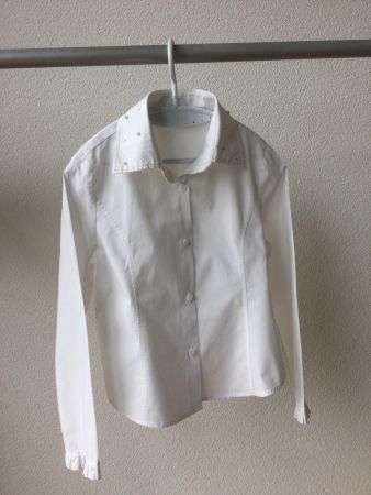 Mädchen Bluse weiss, Gr 122