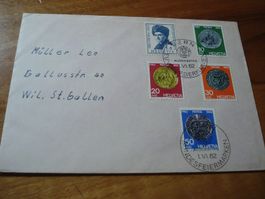 FDC Pro Patria 1962, gelaufen